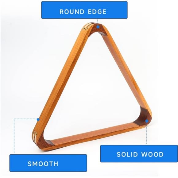 Solid Wood Billiard 8-Ball Triangle / 9-Ball Diamond Pool Ball Racks for 2-1/4" - Picture 2 of 6